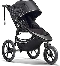 Baby Jogger® Summit X3 3-Wheel Jogging Stroller with Hand Brake, Baby Stroller with One-Hand Compact Fold, All-Wheel Suspension for Running, Jogging, and Everyday Outings, Midnight Black