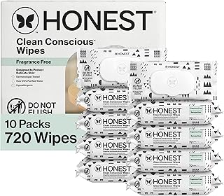 The Honest Company Multi-Use Baby Wipes, Pattern Play, 720 Count