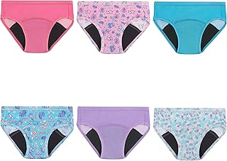 Hanes Toddler Girls' Potty Trainer Brief, Moisture-Wicking Panty, Odor Protection Potty Trainer Underwear, 6-Pack