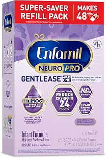 Enfamil NeuroPro Gentlease for easing Fussiness, Crying, Gas, Spit-up in 24 Hrs, Smaller Proteins for Easy Digestion, Brain Supporting DHA, Prebiotic Blend, HuMO6*, Baby Formula, Powder Refill Box, 30.4 Oz