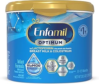 Enfamil Optimum (Enspire), Our Closest Formula to Breast Milk, Immune-Supporting Lactoferrin and Brain-Building DHA Baby Formula, Powder 20.5 Oz Tub