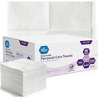 MED PRIDE Disposable Dry Wipes for Adults, Soft & Absorbent Personal Towels, Bulk 800 Count, Incontinence Care, Baby Wipes (800 Count (Pack of 1))