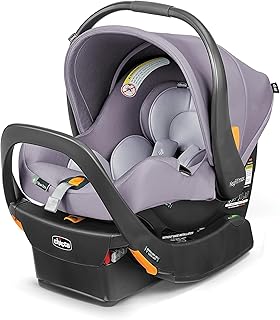 Chicco KeyFit Max ClearTex Infant Car Seat and Base, Rear-Facing, 4-30 lbs | Lupine/Purple, flame retardant-free ClearTex, GREENGUARD Gold, stroller-compatible infant car seat, baby travel item