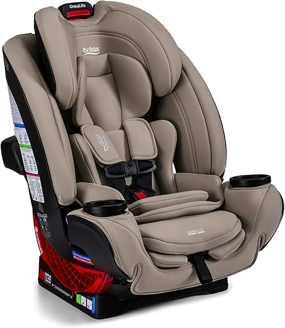 Britax One4Life All in One Car Seat, Up to 10 Years of Use — Teak | Rear & Forward Facing and Booster Mode; Extended Rear-Facing; Easy Installation With ClickTight, Breathable SafeWash Fabrics