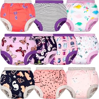 BIG ELEPHANT Toddler Potty Training Underwear, 100% Cotton for Boys & Girls | Multi-Layer Absorbent Liner for Small Accidents, Wetness Awareness, Easy Pull-On Fit, Washable for Daytime Potty Training