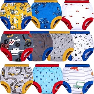 BIG ELEPHANT Toddler Potty Training Underwear, 100% Cotton for Boys & Girls | Multi-Layer Absorbent Liner for Small Accidents, Wetness Awareness, Easy Pull-On Fit, Washable for Daytime Potty Training