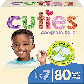 Cuties Hypoallergenic Skin Smart Baby Diapers, Size 7, 80 Count